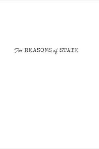 Cover of For Reasons of State