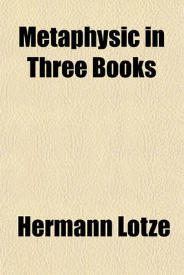 Book cover for Metaphysic in Three Books