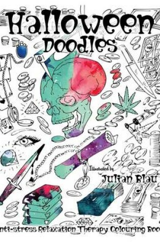 Cover of Halloween Doodles Colouring Book