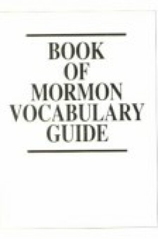 Cover of Book of Mormon Vocabulary Guide