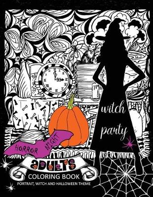 Book cover for Horror Night Adults coloring book