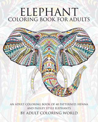 Book cover for Elephant Coloring Book for Adults