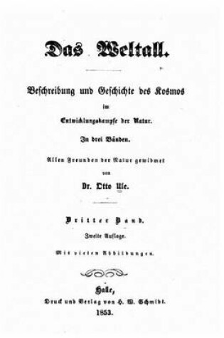 Cover of Das Weltall, beschreibung und geschichte des kosmos