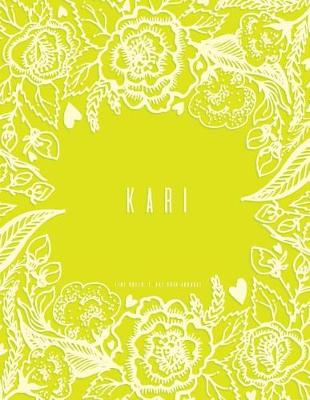 Book cover for Kari - Lime Green Dot Grid Journal