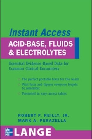 Cover of LANGE Instant Access Acid-Base, Fluids, and Electrolytes