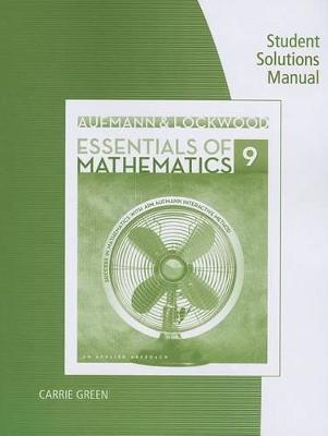 Book cover for Student Solutions Manual for Aufmann/Lockwood's Essentials of  Mathematics: An Applied Approach, 9th