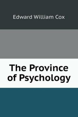 Cover of The Province of Psychology