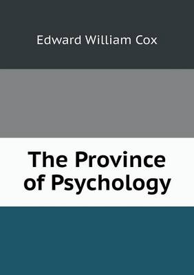 Book cover for The Province of Psychology