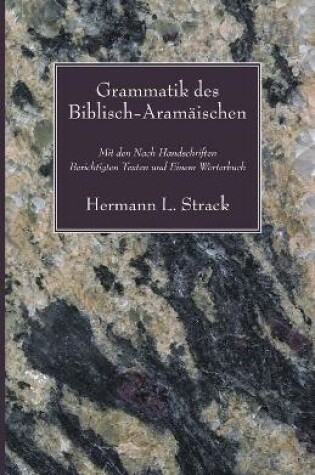 Cover of Grammatik des Biblisch-Aramaischen