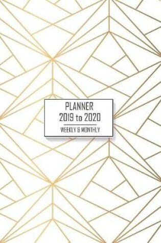 Cover of Academic Planner At A Glance Gold Geometric Design