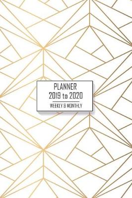 Book cover for Academic Planner At A Glance Gold Geometric Design