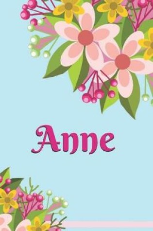 Cover of Anne Personalized Blank Lined Journal Notebook