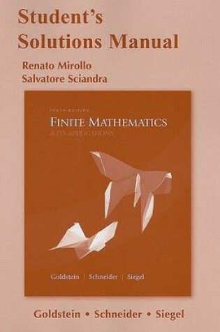 Cover of Student Solutions Manual for Finite Mathematics & Its Applications