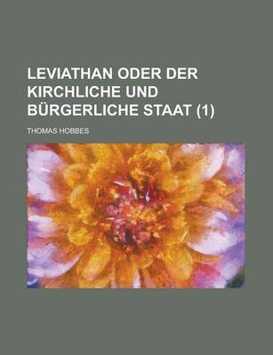 Book cover for Leviathan Oder Der Kirchliche Und Burgerliche Staat (1)