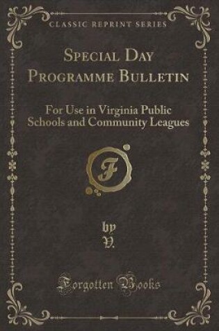 Cover of Special Day Programme Bulletin
