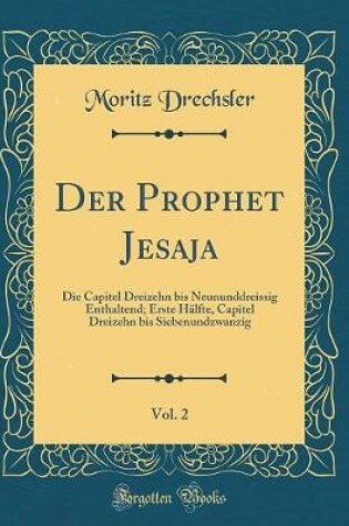 Cover of Der Prophet Jesaja, Vol. 2