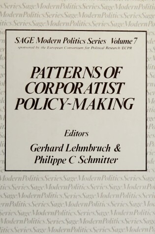 Cover of Patterns of Corporatist Policy Making