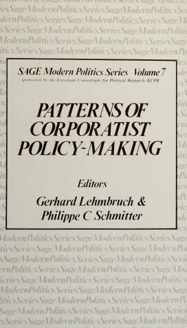 Book cover for Patterns of Corporatist Policy Making