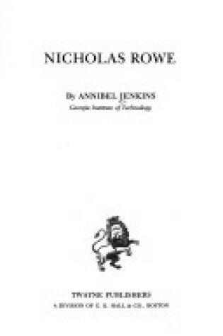 Cover of Nicholas Rowe