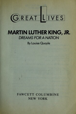 Cover of Martin Luther King, Jr.