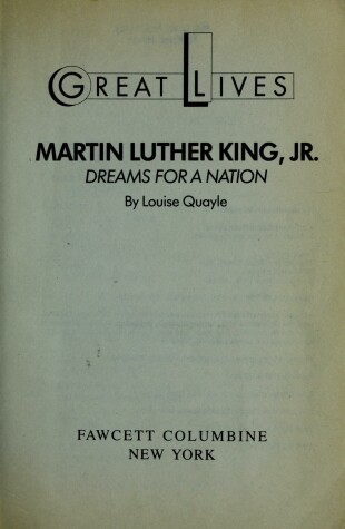 Book cover for Martin Luther King, Jr.