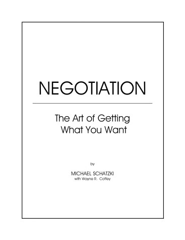 Book cover for Negotiation