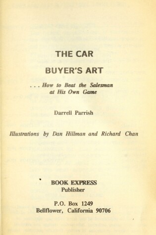 Cover of Car Buyer's Art