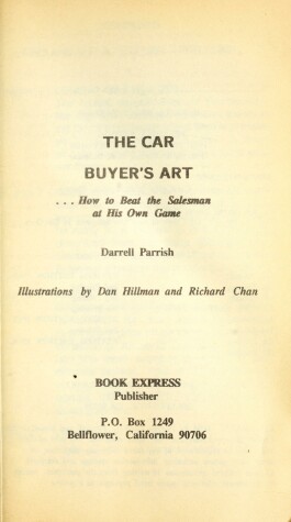 Book cover for Car Buyer's Art