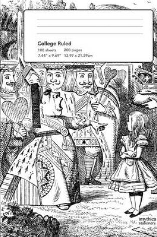 Cover of Alice in Wonderland College Rule Composition Book Notebook