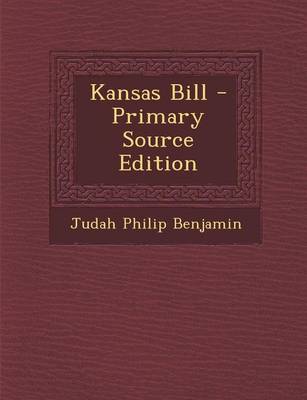 Book cover for Kansas Bill - Primary Source Edition