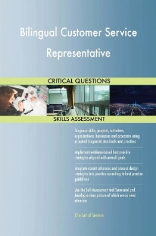 Cover of Bilingual Customer Service Representative Critical Questions Skills Assessment