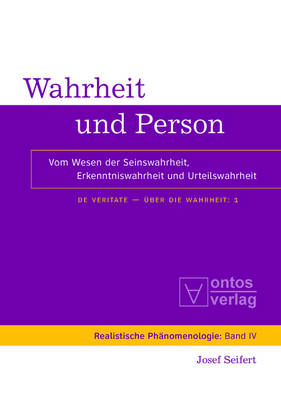 Book cover for Wahrheit Und Person