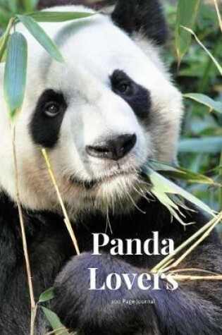 Cover of Panda Lovers 100 page Journal