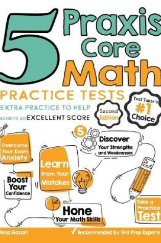 Cover of 5 Praxis Core Math Practice Tests