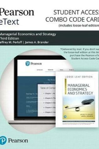 Cover of Pearson Etext for Managerial Economics and Strategy -- Combo Access Card