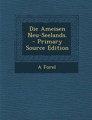 Book cover for Die Ameisen Neu-Seelands.