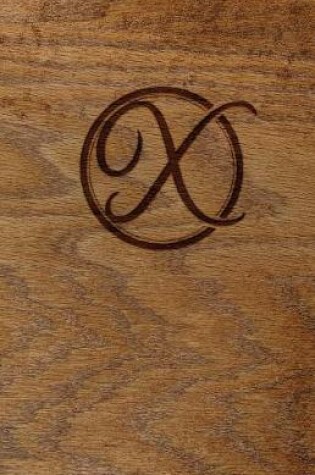 Cover of Wood Burned Monogram Creative Journal - X