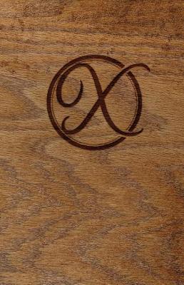 Book cover for Wood Burned Monogram Creative Journal - X