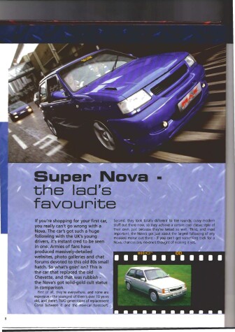 Book cover for Vauxhall Nova