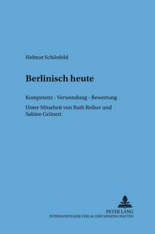 Cover of Berlinisch Heute