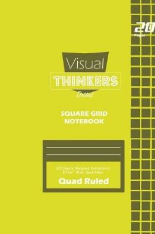 Cover of Visual Thinkers Square Grid, Quad Ruled, Composition Notebook, 100 Sheets, Large Size 8 x 10 Inch Yellow Cover
