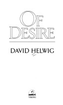 Book cover for Helwig David : of Desire
