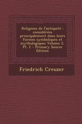 Cover of Religions de L'Antiquite