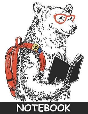 Book cover for Back to School Hipster Bear Notebook 8."5 x 11"
