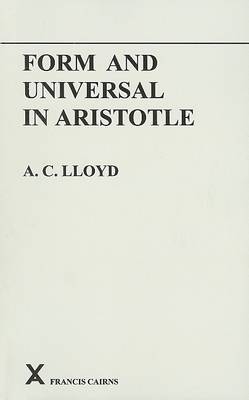 Book cover for Form and Universal in Aristotle