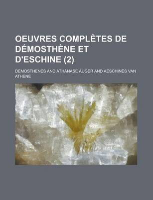 Book cover for Oeuvres Completes de Demosthene Et D'Eschine (2)