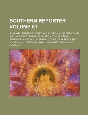 Book cover for Southern Reporter Volume 61