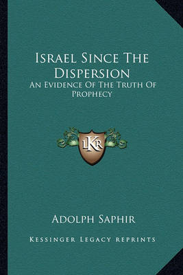 Book cover for Israel Since the Dispersion