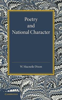 Book cover for Poetry and National Character