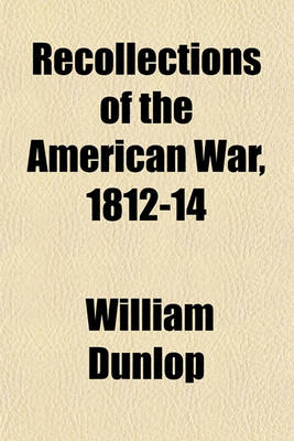 Book cover for Recollections of the American War, 1812-14